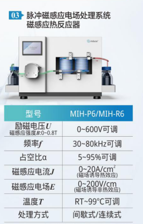 脉冲磁感应电场处理系统磁感应热反应器